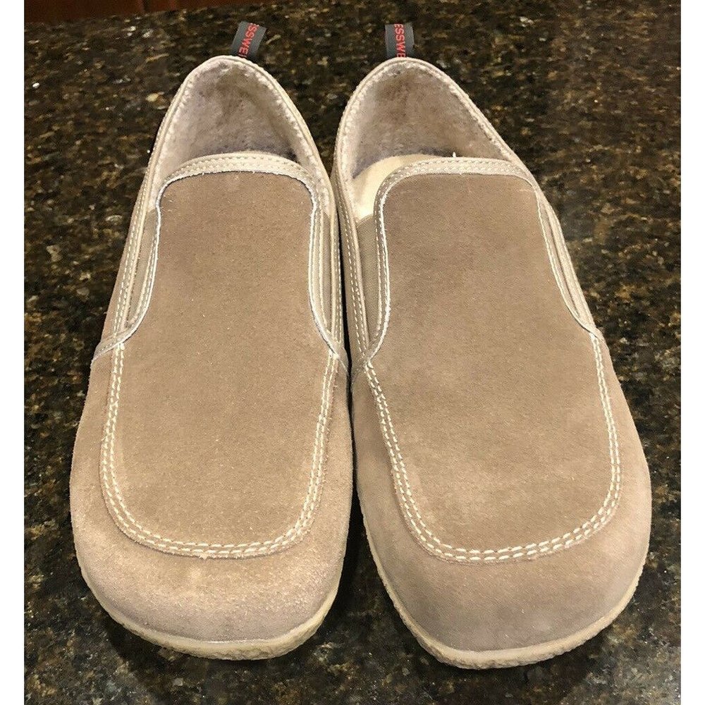 Giesswein Slippers Moccasins Suede Tan Size 38 / 7.5 Brand New!
